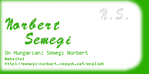 norbert semegi business card